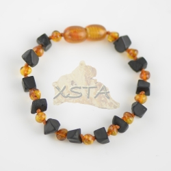 Cognac baroque beads bracelet with raw irregular Cognac baroque beads bracelet with raw irregular